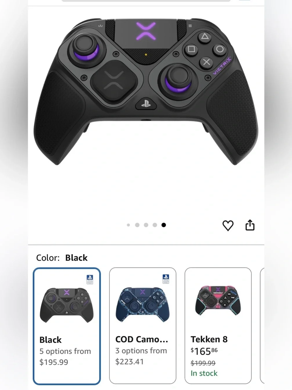 Victrix Pro BFG Wireless Modular Controller - Black with Purple Accents